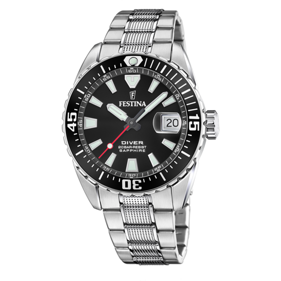 Festina RELOJ FESTINA THE ORIGINALS F20669/3 NEGRO CORREA DE ACERO INOXIDABLE 316L HOMBRE