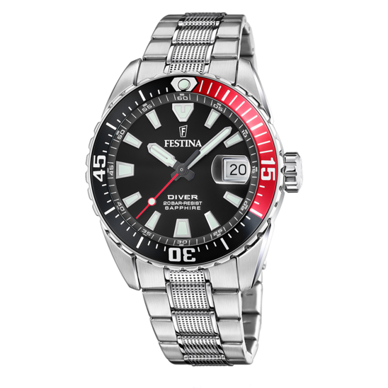 Festina RELOJ FESTINA THE ORIGINALS F20669/6 NEGRO CORREA DE ACERO INOXIDABLE 316L HOMBRE