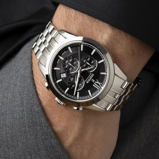 Festina RELOJ FESTINA SWISS MADE CHRONO SWISS MADE F20040/4 NEGRO CORREA DE ACERO INOXIDABLE 316L HOMBRE Última moda