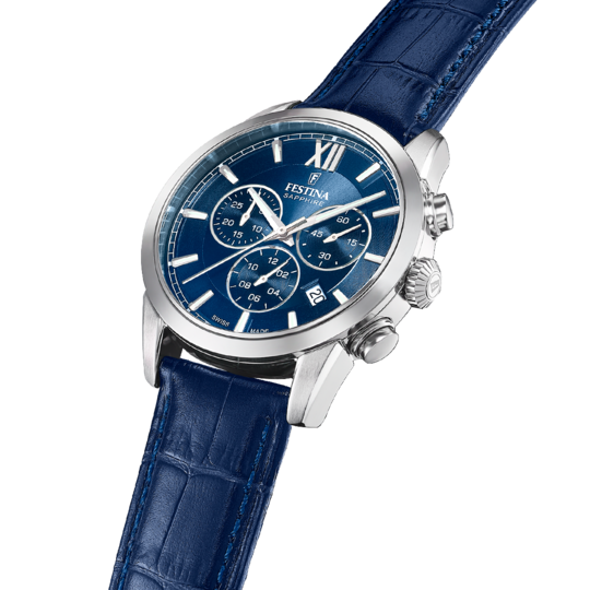 Festina RELOJ FESTINA SWISS MADE CHRONO SWISS MADE F20041/2 AZUL CORREA DE CUERO HOMBRE Ofertas de temporada
