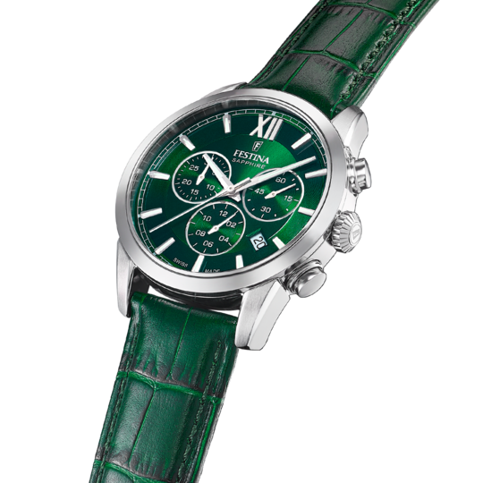 Festina RELOJ FESTINA SWISS MADE CHRONO SWISS MADE F20041/3 VERDE CORREA DE CUERO HOMBRE Ofertas especiales