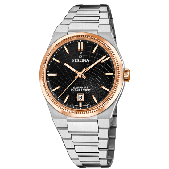 Festina RELOJ DE HOMBRE FESTINA SWISS MADE RIVÉ F20065/4 NEGRO
