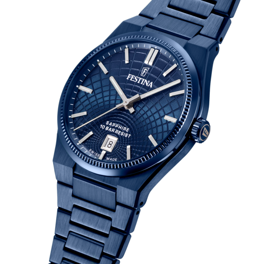 Festina RELOJ FESTINA SWISS MADE RIVÉ F20078/1 AZUL CORREA DE ACERO INOXIDABLE 316L HOMBRE Outlet