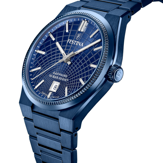 Festina RELOJ FESTINA SWISS MADE RIVÉ F20078/1 AZUL CORREA DE ACERO INOXIDABLE 316L HOMBRE Outlet