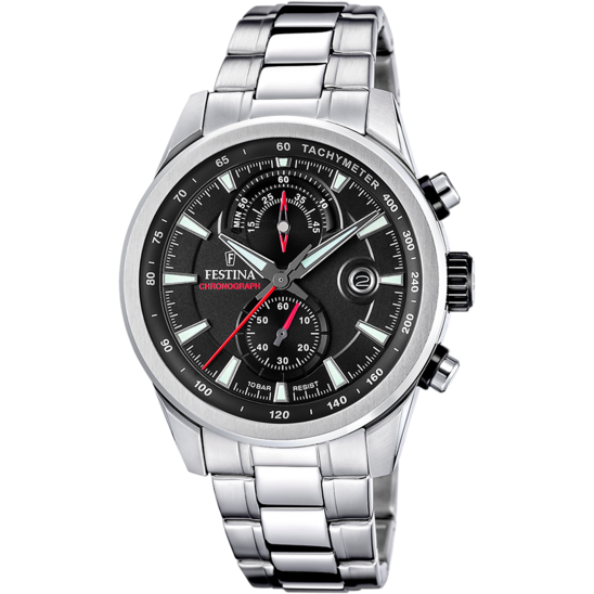 Festina RELOJ FESTINA TIMELESS CHRONOGRAPH F20694/6 NEGRO CORREA DE ACERO INOXIDABLE 316L HOMBRE