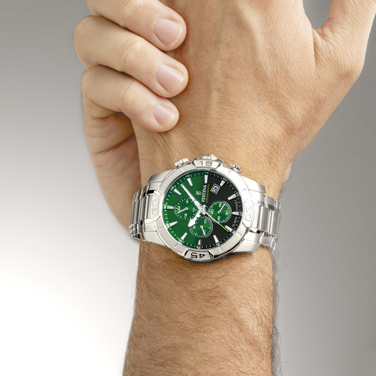Festina RELOJ FESTINA TIMELESS CHRONOGRAPH F20704/5 VERDE CORREA DE ACERO INOXIDABLE 316L HOMBRE Superdescuento