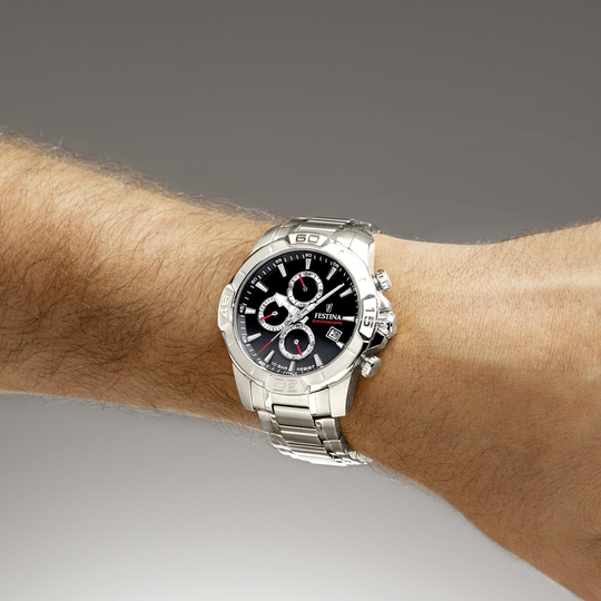 Festina RELOJ FESTINA TIMELESS CHRONOGRAPH F20704/6 NEGRO CORREA DE ACERO INOXIDABLE 316L HOMBRE Grandes descuentos