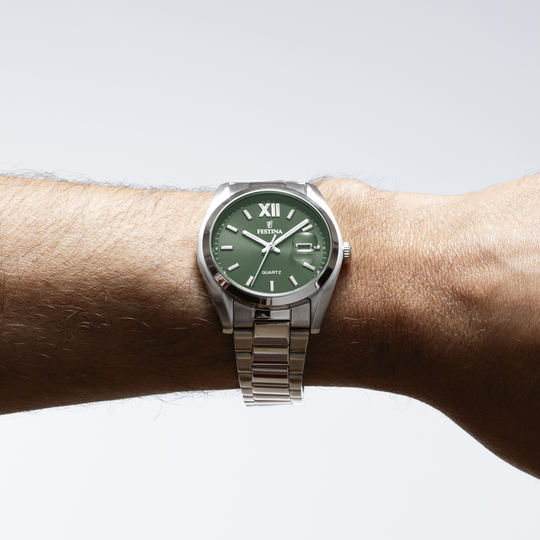 Festina RELOJ FESTINA ACERO CLÁSICO F20707/5 VERDE CORREA DE ACERO INOXIDABLE 316L HOMBRE Ofertas especiales