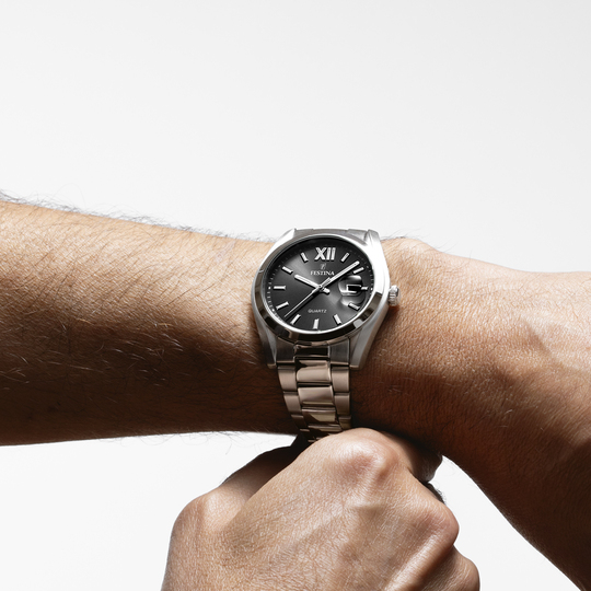 Festina RELOJ FESTINA ACERO CLÁSICO F20707/6 NEGRO CORREA DE ACERO INOXIDABLE 316L HOMBRE Grandes ahorros