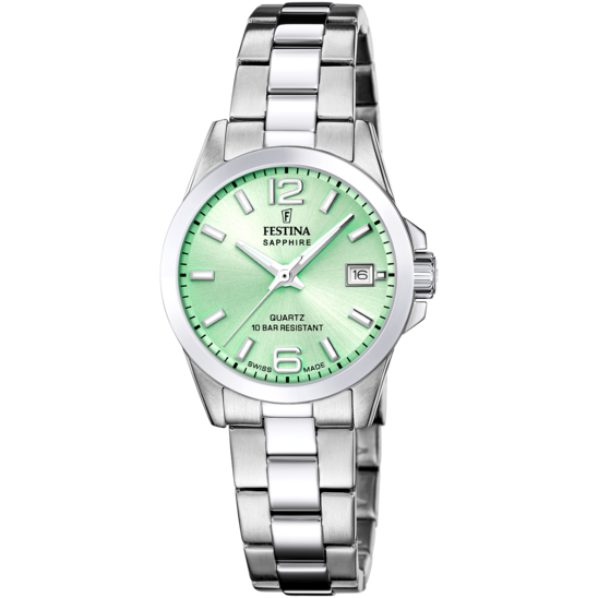Festina RELOJ FESTINA SWISS MADE ACERO CLÁSICO F20049/2 VERDE CORREA DE ACERO INOXIDABLE 316L MUJER Rebajas baratas