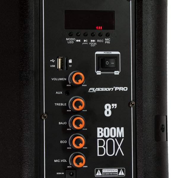 Fussion PBS-8055 Bafle Fussion Pro Boom Box 8” con Bluetooth y Luces LED RGB Rebajas top