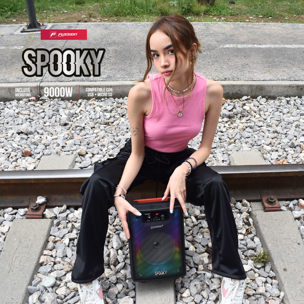 Fussion PBS-65SPOOKY BAFLE AMPLIFICADO 6.5" 9000W P.M.P.O Prepárate para adentrarte en un mundo escalofriante de sonido Tienda de fábrica