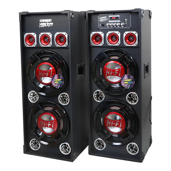 Fussion PBS-3010 JUEGO DE BAFLES ACTIVO Y PASIVO 2X10" CARBON VIBE RETRO 4500W P.M.P.O Rebajas top