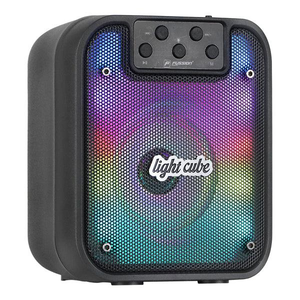 Fussion ISP-3043 LIGHT CUBE BOCINA PORTÁTIL 3" 5 000W P.M.P.O Ofertas de temporada