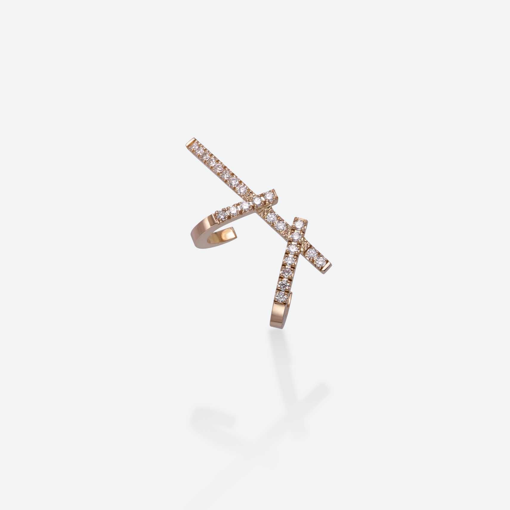 Gold&roses PENDIENTE DOBLE DAGA