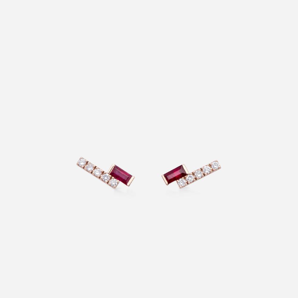 Gold&roses Pendientes Bande I am Red