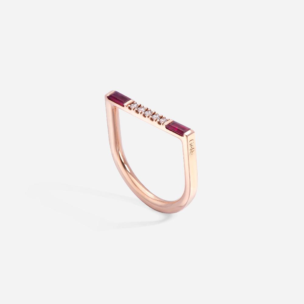 Gold&roses Anillo Arch I am Red