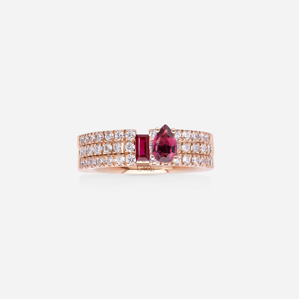Gold&roses Anillo Ouverture I am Red Promoción por tiempo limitado