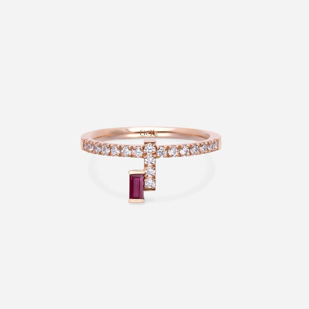Gold&roses Anillo Bande I am Red