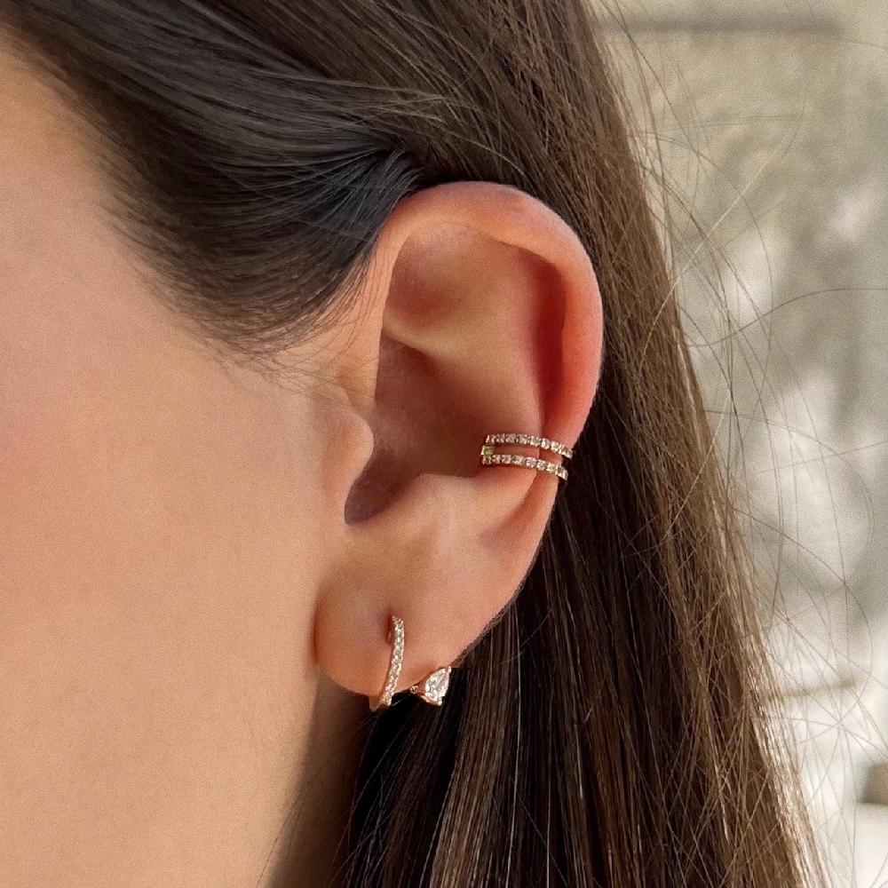Gold&roses Ear Cuff doble banda Oferta exclusiva