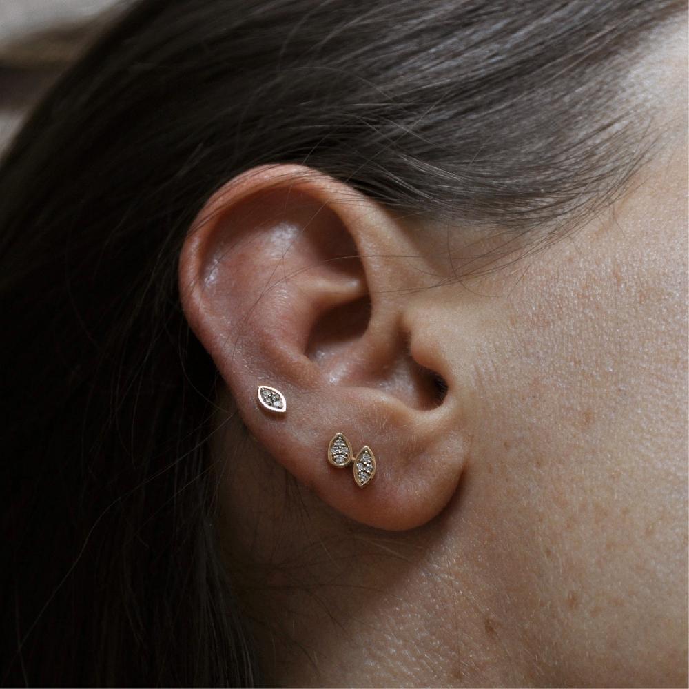 Gold&roses Pendiente Marquise&Co. Double Stud Ofertas de temporada