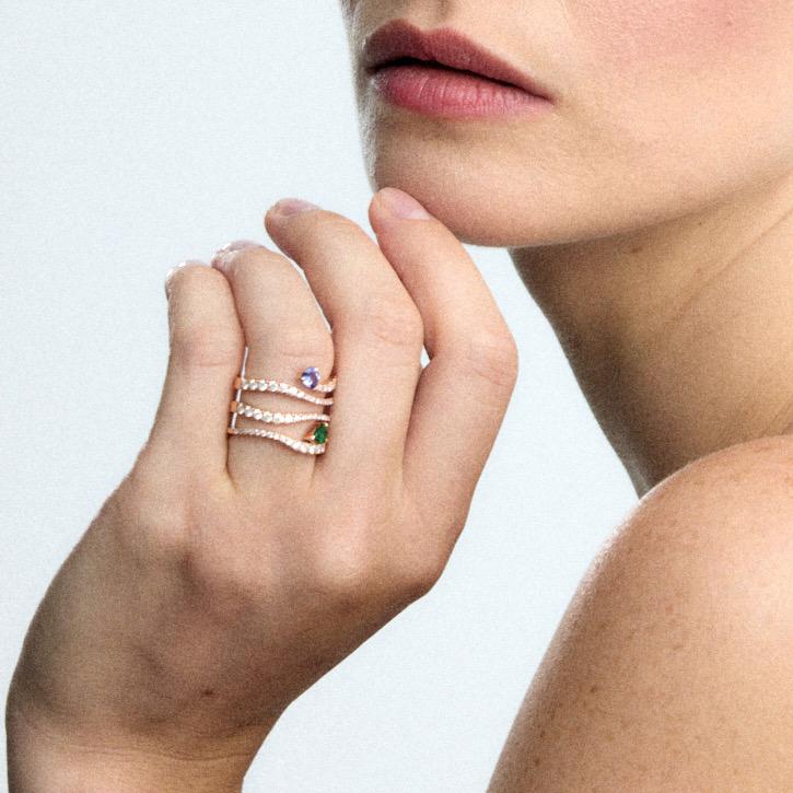 Gold&roses Anillo Sasa 4 Rails Descuento por venta flash