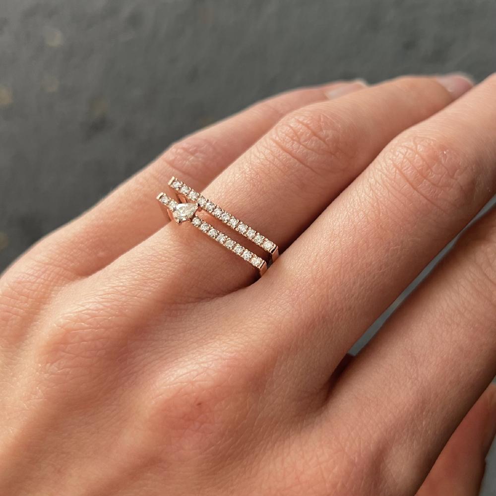 Gold&roses Anillo HÉRITÉ Doble Precios de Black Friday