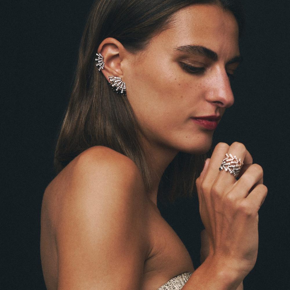 Gold&roses Pendientes Smoky Club L Cuarzo Descuento
