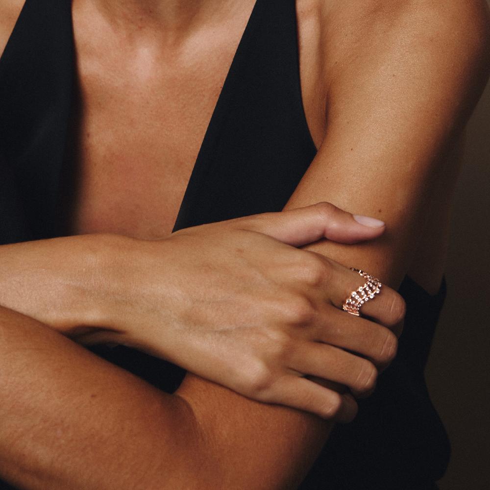 Gold&roses Anillo Smoky Club Oferta exclusiva
