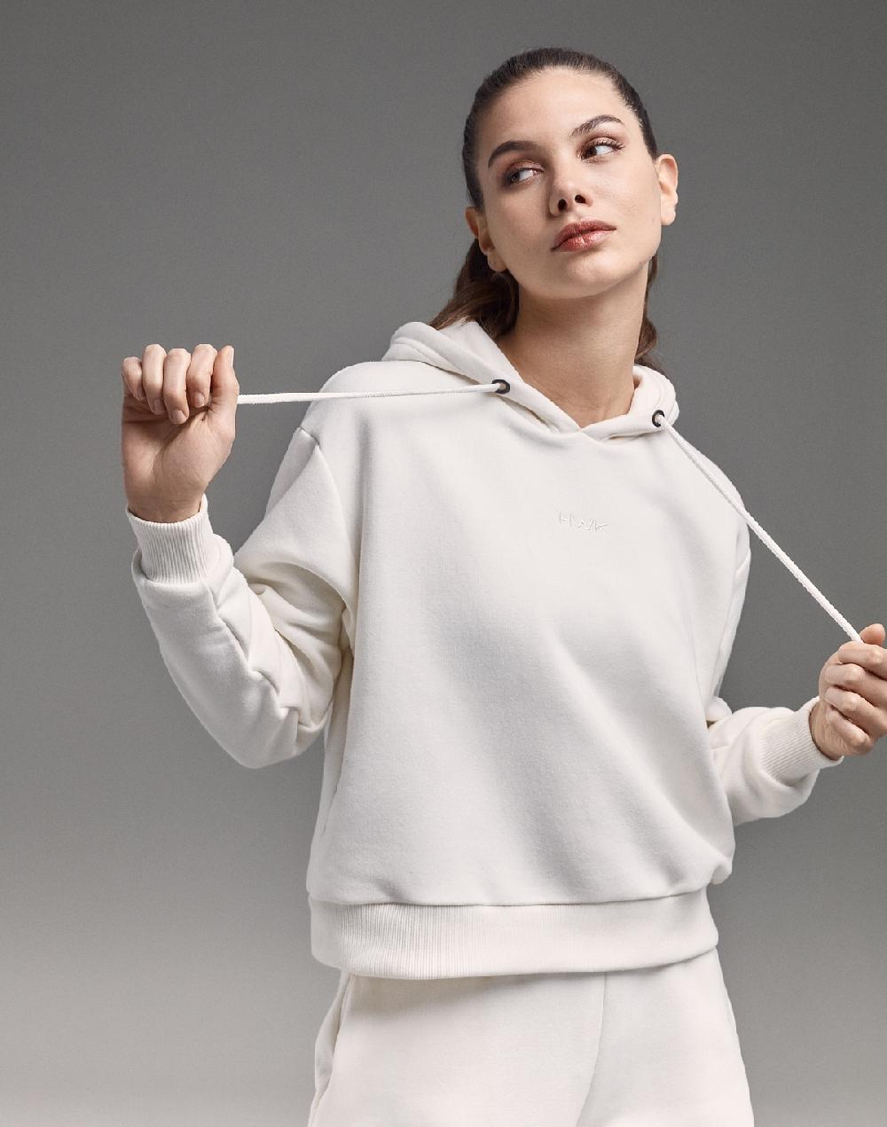 Hawkers FRA CROP HOODIE CREAM Descuento