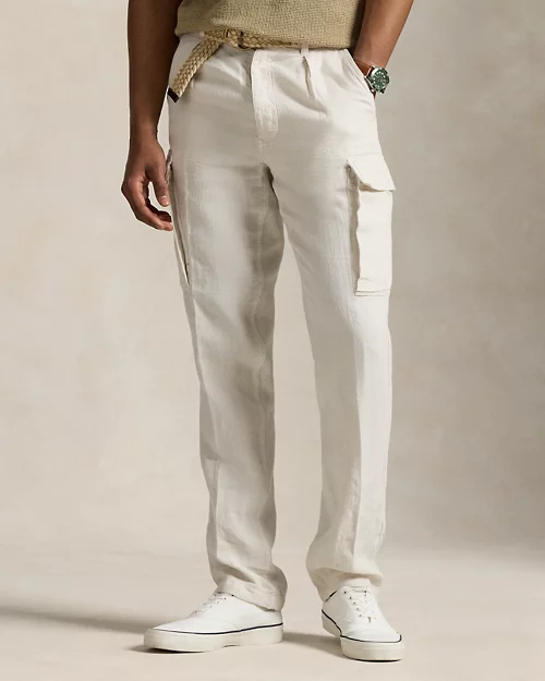 lauren ralph lauren Pantalón cargo de lino Slim Tapered Fit para hombre | Ralph Lauren® ES Últimos 2 días