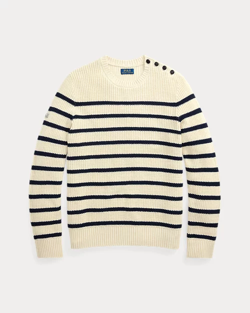 lauren ralph lauren Jersey de algodón y lino con rayas para hombre | Ralph Lauren® ES Precio ultrabajo