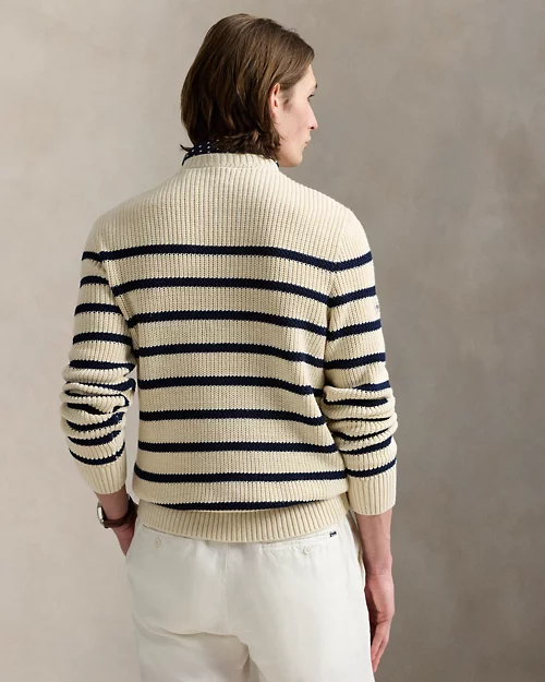 lauren ralph lauren Jersey de algodón y lino con rayas para hombre | Ralph Lauren® ES Precio ultrabajo