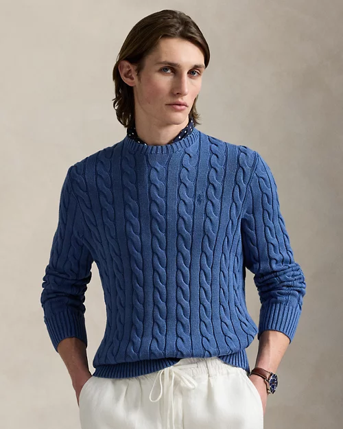 lauren ralph lauren Jersey de algodón teñido en prenda para hombre | Ralph Lauren® ES