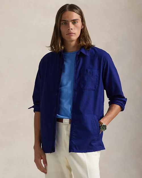lauren ralph lauren Sobrecamisa oxford teñida en prenda para hombre | Ralph Lauren® ES