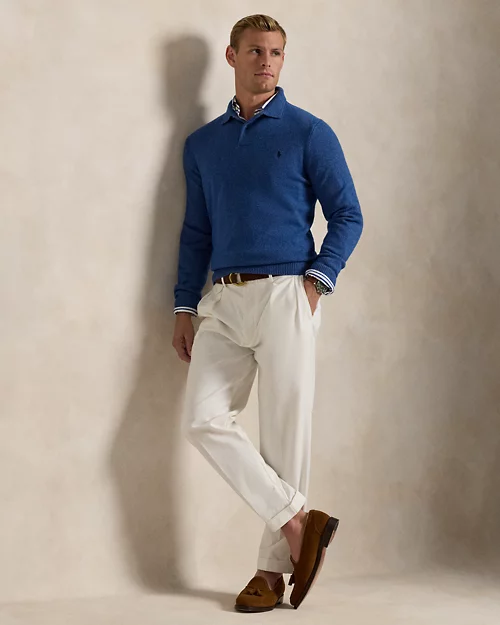 lauren ralph lauren Jersey de lana y algodón con cuello polo para hombre | Ralph Lauren® ES Oferta especial de fábrica