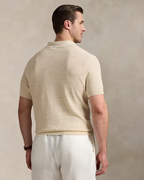 lauren ralph lauren Jersey de algodón y lino con textura para hombre | Ralph Lauren® ES Superdescuento