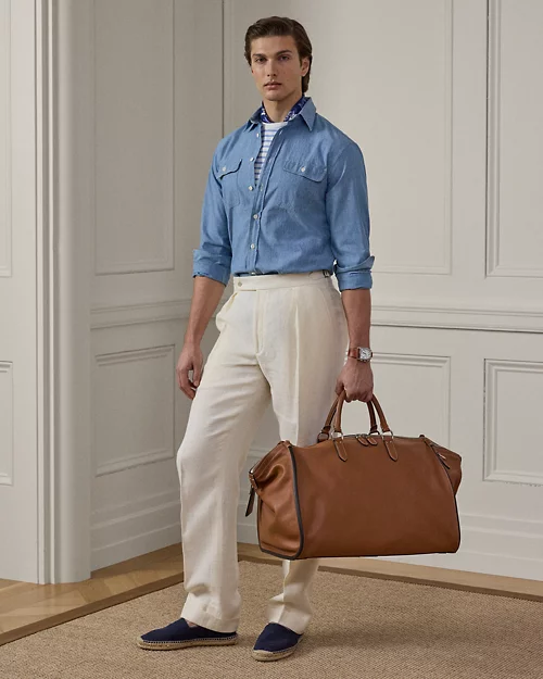 lauren ralph lauren Camisa de cambray lavado para hombre | Ralph Lauren® ES Grandes ahorros