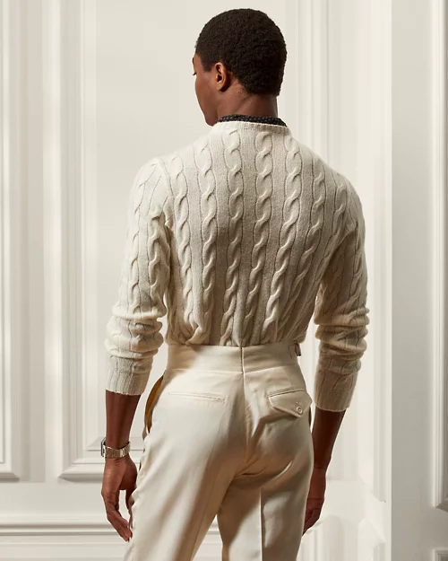 lauren ralph lauren Jersey de cachemira en punto de ochos para hombre | Ralph Lauren® ES Devoluciones gratuitas