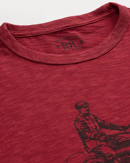 lauren ralph lauren Camiseta gráfica de punto flameado para hombre | Ralph Lauren® ES Venta caliente