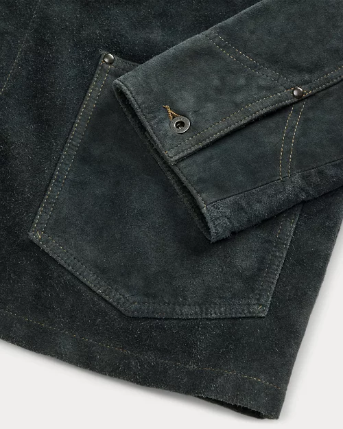 lauren ralph lauren Chaqueta de ante vuelto teñido en índigo para hombre | Ralph Lauren® ES Gran oferta