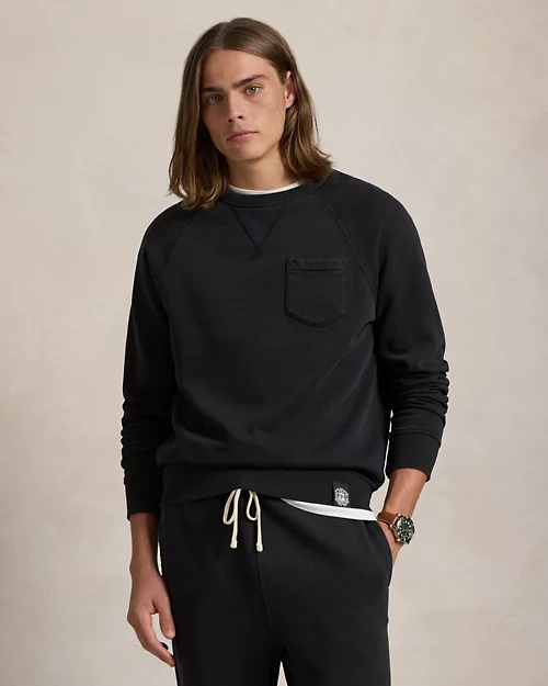 lauren ralph lauren Sudadera de felpa teñida en prenda para hombre | Ralph Lauren® ES Envío internacional gratuito