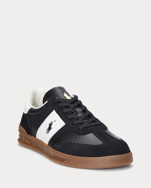 lauren ralph lauren Deportiva Heritage Aera de ante y piel para hombre | Ralph Lauren® ES Descuento