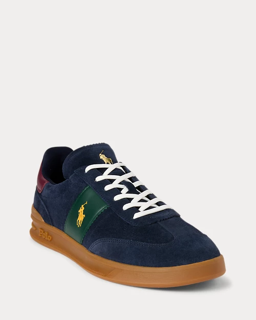 lauren ralph lauren Deportiva Heritage Aera de ante para hombre | Ralph Lauren® ES Tienda