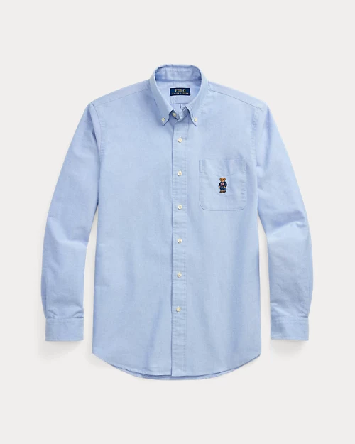 lauren ralph lauren Camisa oxford Custom Fit con Polo Bear para hombre | Ralph Lauren® ES Mejor oferta