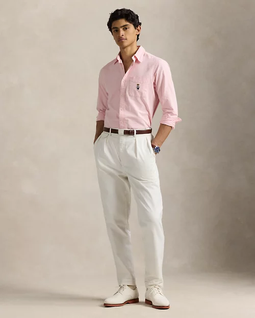 lauren ralph lauren Camisa oxford Custom Fit con Polo Bear para hombre | Ralph Lauren® ES Rebajas online