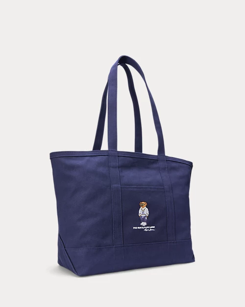 lauren ralph lauren Bolso tote de loneta con Polo Bear para hombre | Ralph Lauren® ES Libre de impuestos