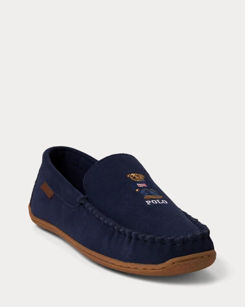 lauren ralph lauren Zapatilla de casa Brenan de ante para hombre | Ralph Lauren® ES Oferta exclusiva