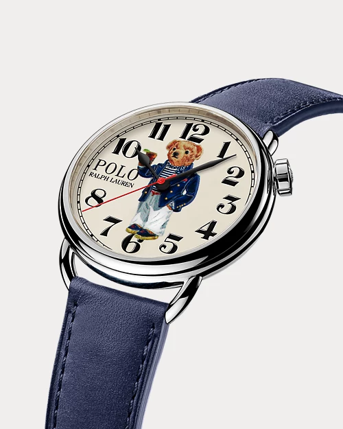 lauren ralph lauren Reloj de acero de 42 mm con Polo Bear para hombre | Ralph Lauren® ES Rebajas de fin de temporada