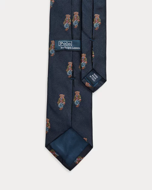 lauren ralph lauren Corbata de seda repp con Polo Bear para hombre | Ralph Lauren® ES Precio ultrabajo
